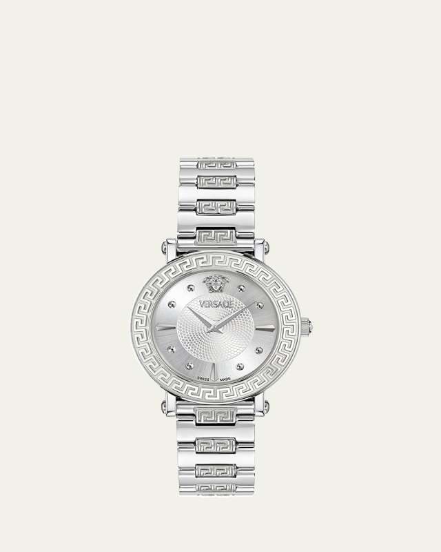35mm Greca Sphere Watch with Bracelet Strap, Stainless Steel